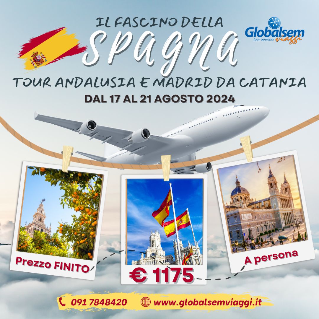 Tour della Spagna: ANDALUSIA e MADRID, dal 17 al 21 Luglio con volo da Catania