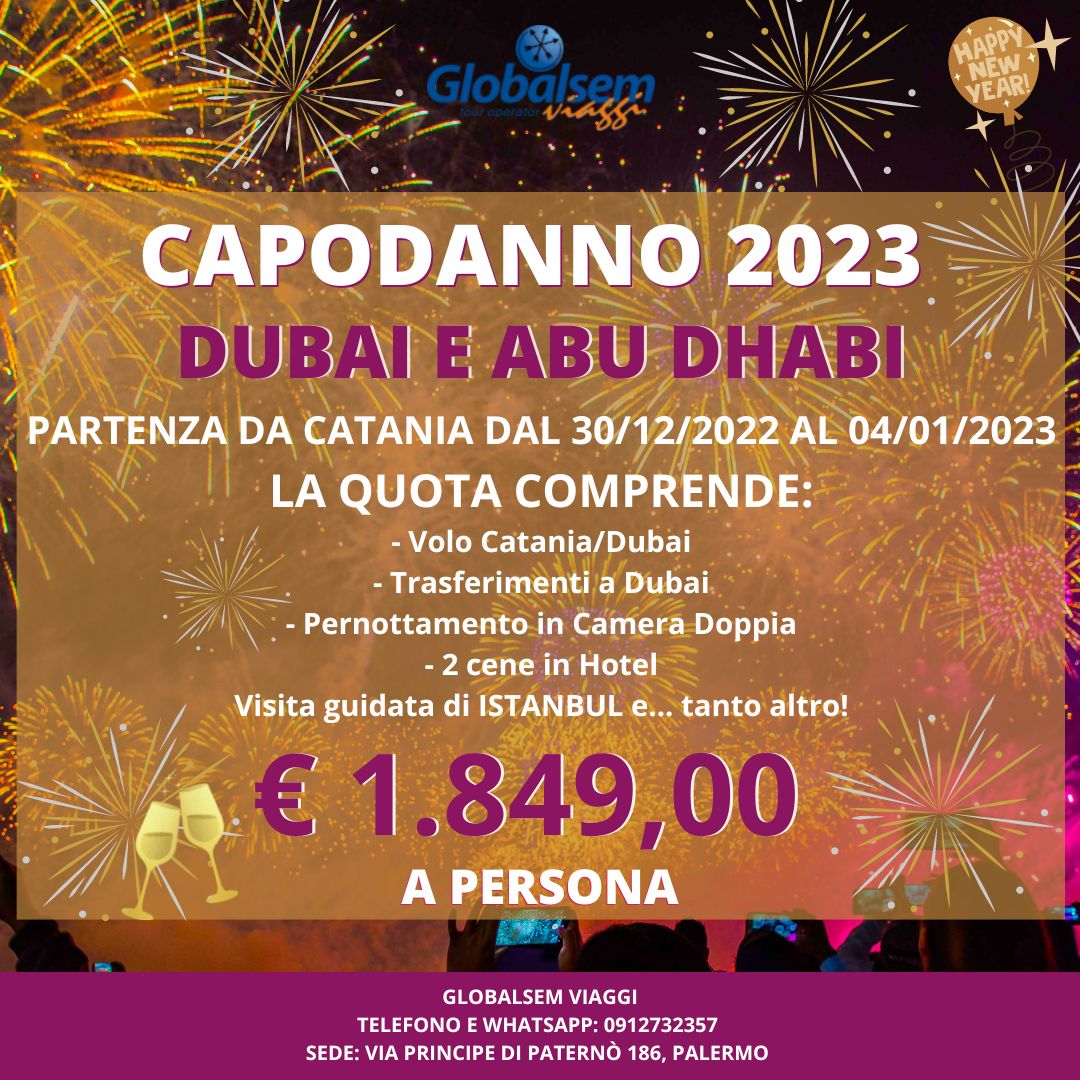 CAPODANNO 2022 DUBAI E ABU DHABI - Partenza da Catania