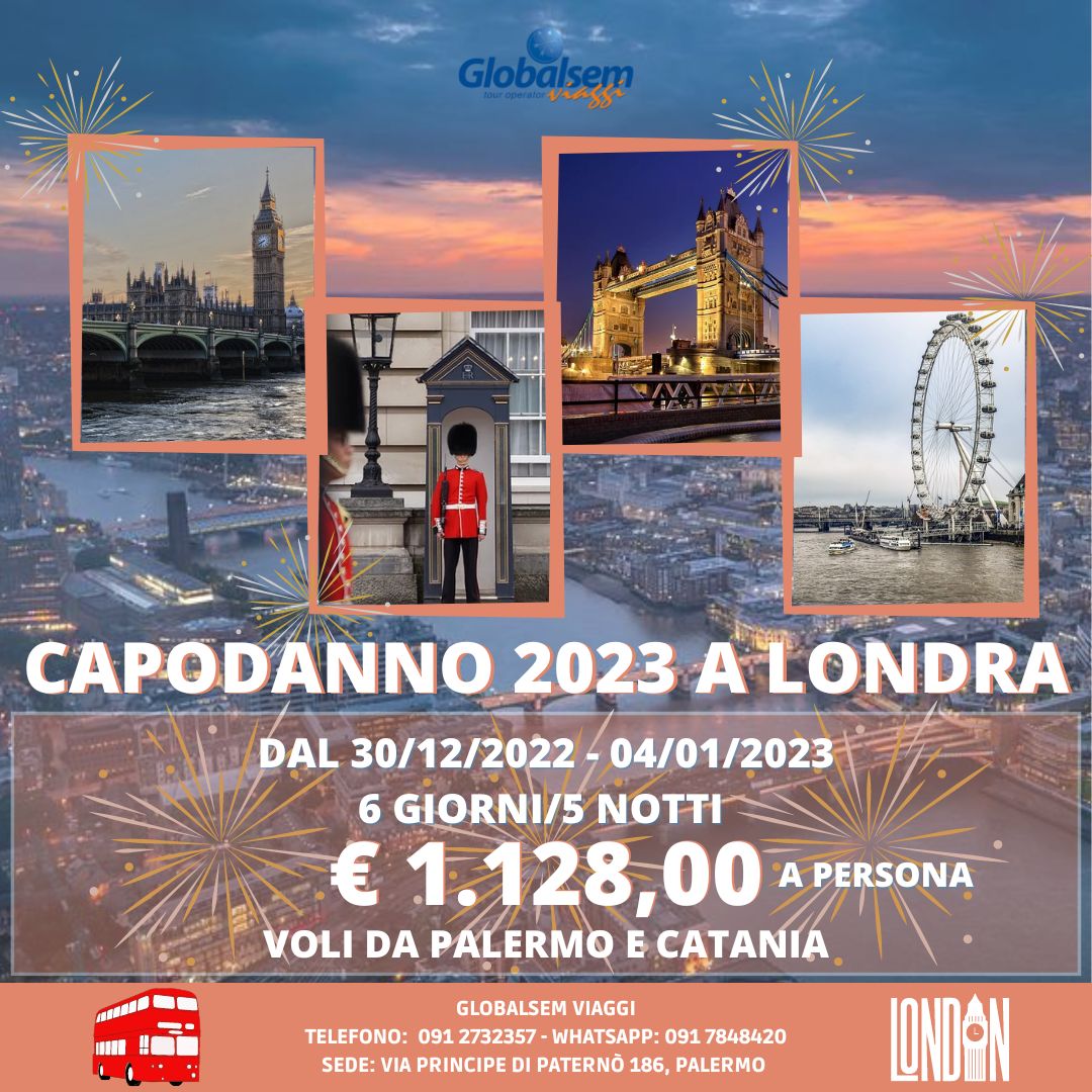 CAPODANNO 2023 a LONDRA - Partenza da Palermo e Catania