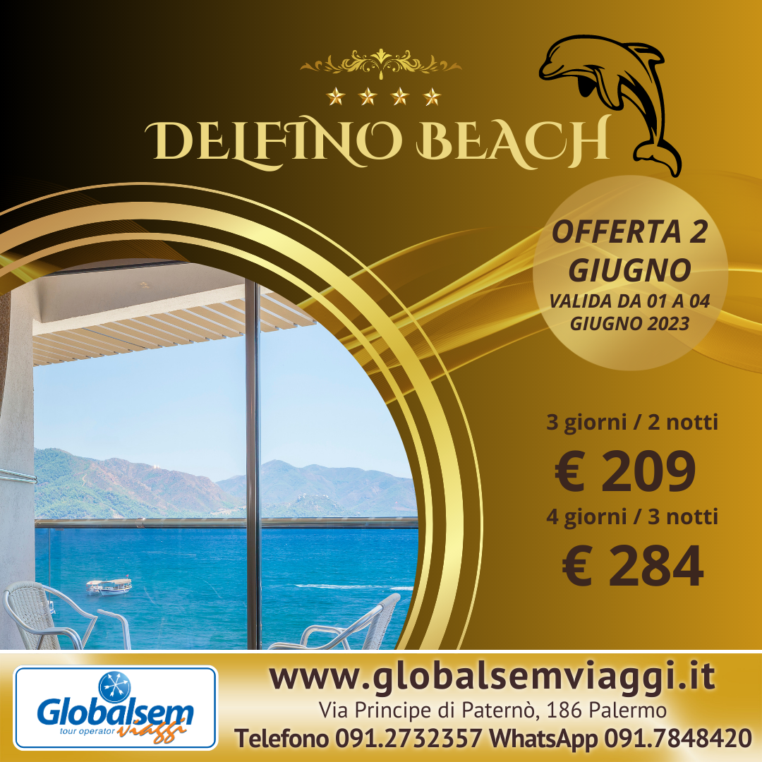 Offerta PONTE del 2 GIUGNO 2023 Delfino Beach Hotel - Marsala TP