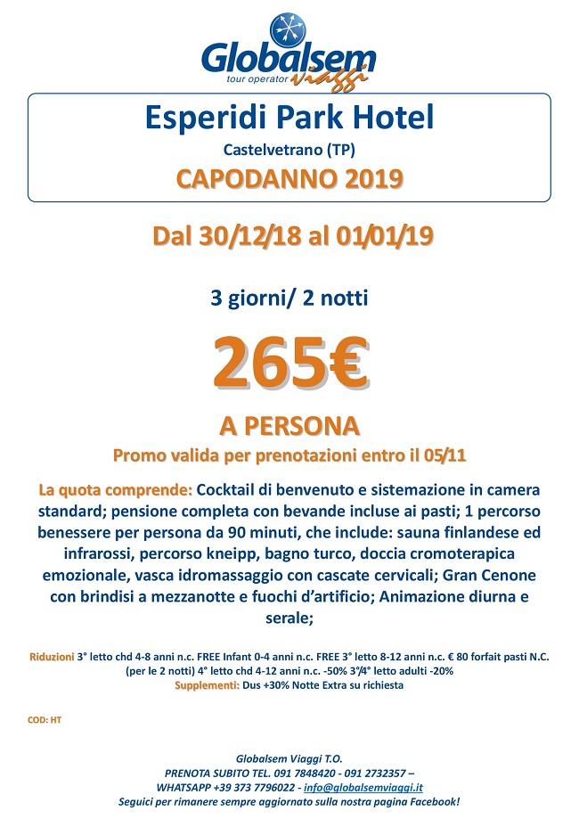 CAPODANO 2019 all'Esperidi Park Hotel a Castelvetrano (TP)