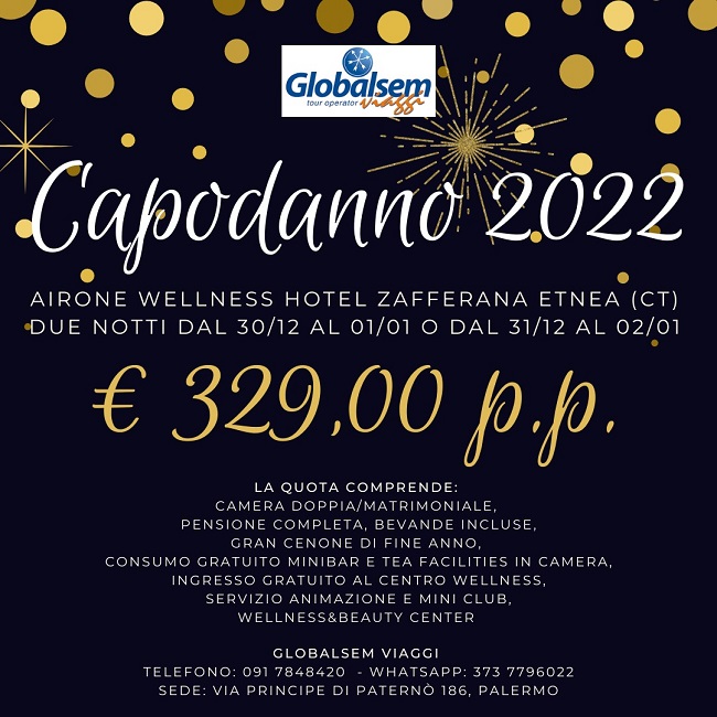 CAPODANNO 2021-2022 all’AIRONE WELLNESS HOTEL Zafferana Etnea - (CATANIA) - Sicilia
