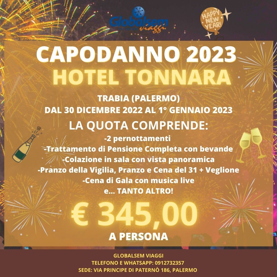 CAPODANNO 2023 all'Hotel Tonnara - Trabia (PA) - Sicilia