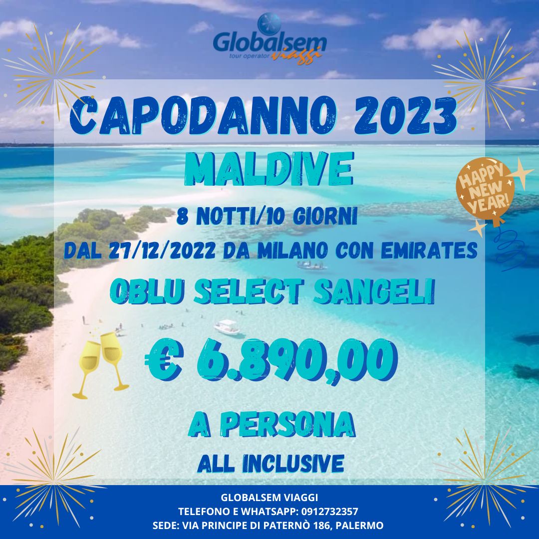 CAPODANNO 2023 MALDIVE - Partenza da Milano