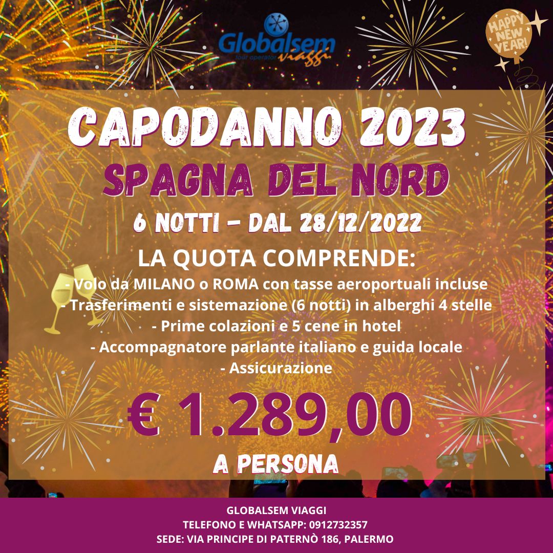 CAPODANNO 2023 in SPAGNA - Partenza da Roma o Milano