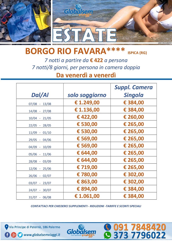 ESTATE 2020 Borgo Rio FAVARA Village, Ispica (Ragusa) -  Sicilia