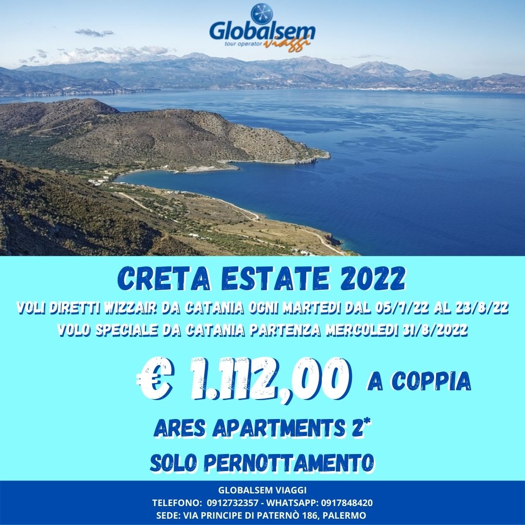 CRETA Estate 2022 - Voli da Catania