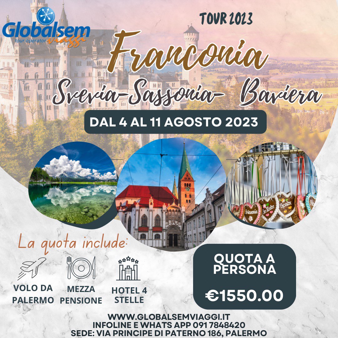 TOUR 2023 DELLA FRANCONIA-Svevia, Sassonia, Baviera