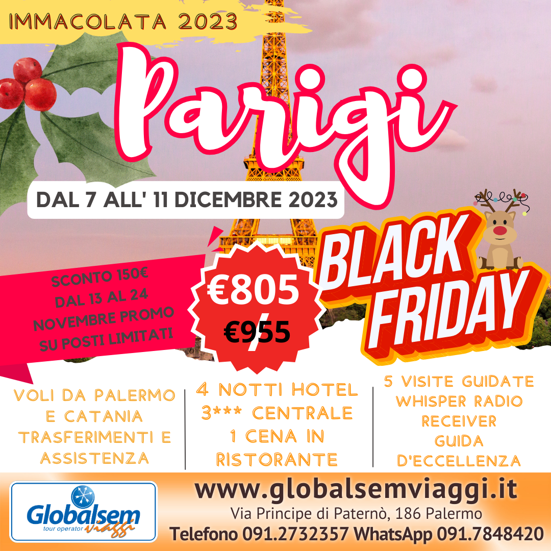 TOUR PARIGI-->Immacolata2023-BLACKFRIDAY!