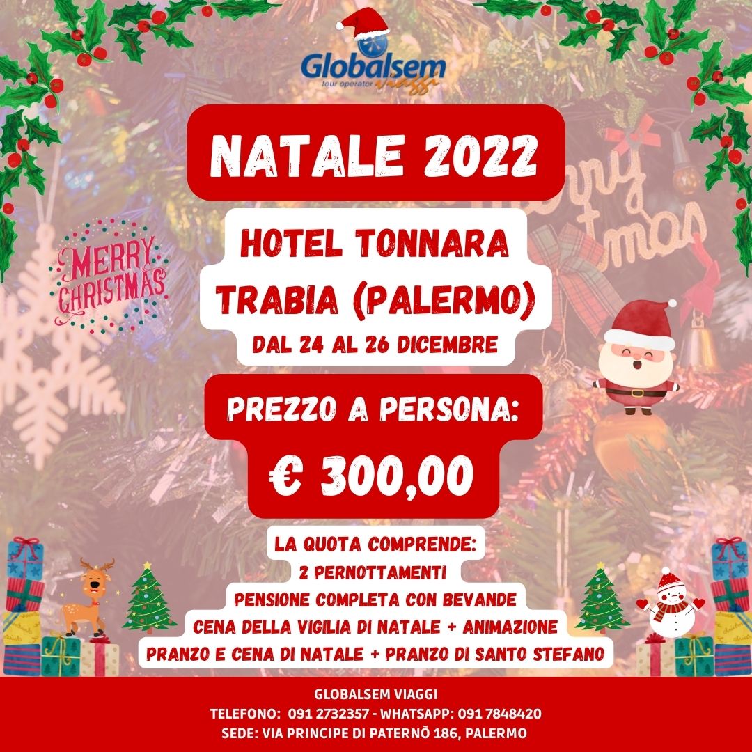 NATALE 2022 all'Hotel Tonnara - Trabia (PA) - Sicilia