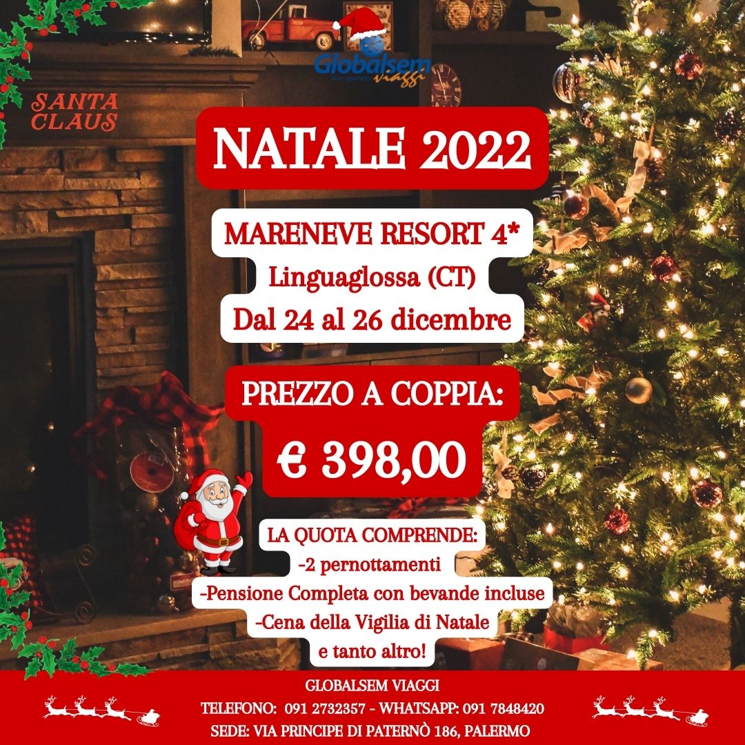 NATALE 2022 al Mareneve Resort - Linguaglossa (CT) - Sicilia