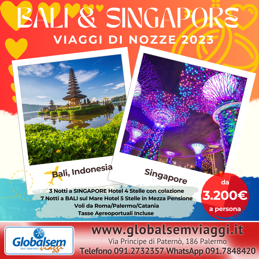 Offerta Viaggio di Nozze 2023 BALI - SINGAPORE