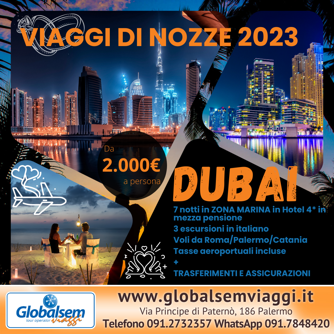 Speciale Viaggio di Nozze a DUBAI 2023