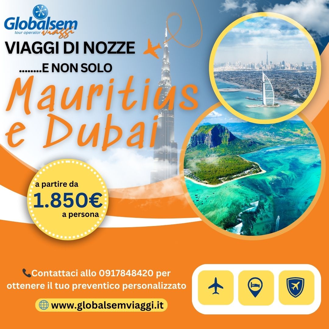 VIAGGIO DI NOZZE Dubai e Mauritius