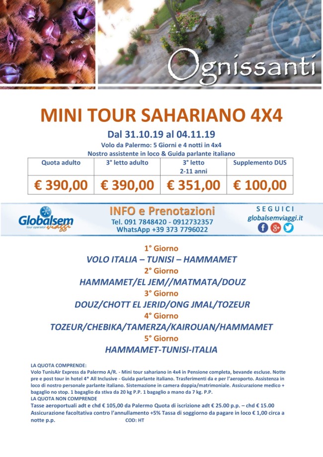 OGNISSANTI 2019 Mini Tour SAHARIANO 4x4