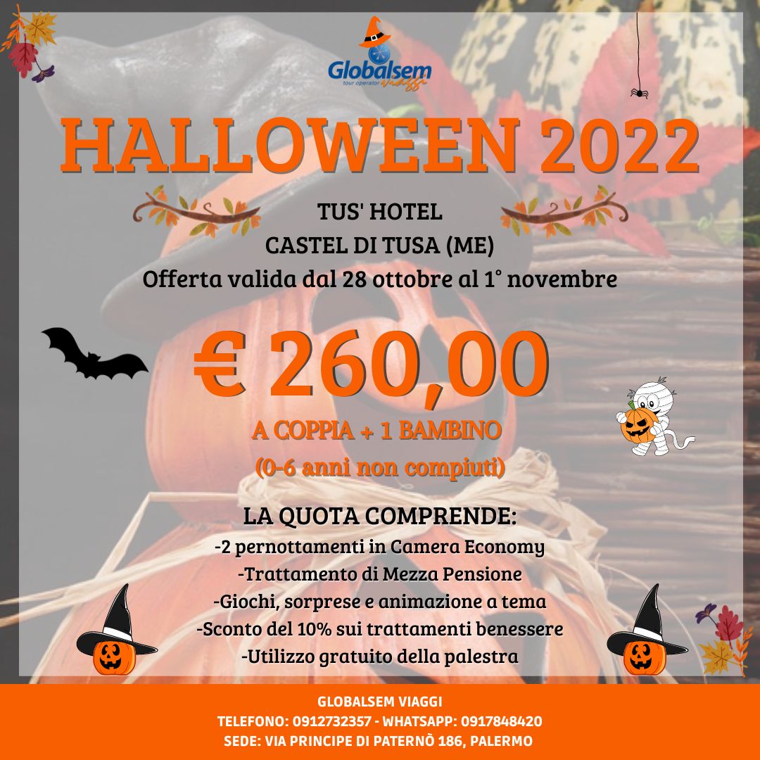 HALLOWEEN 2022 al TUS' HOTEL - Castel di Tusa (ME) - Sicilia