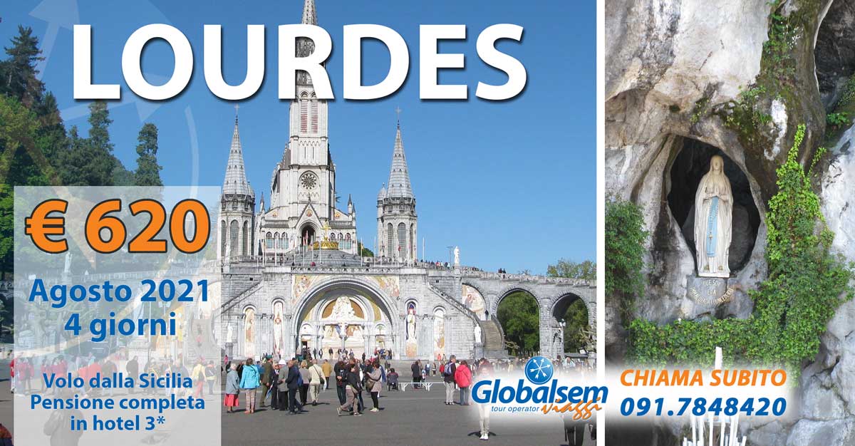 Offerta PELLEGRINAGGIO 2021 a LOURDES dalla SICILIA. Prendi parte a un pellegrinaggio a Lourdes con partenza dalla Sicilia!