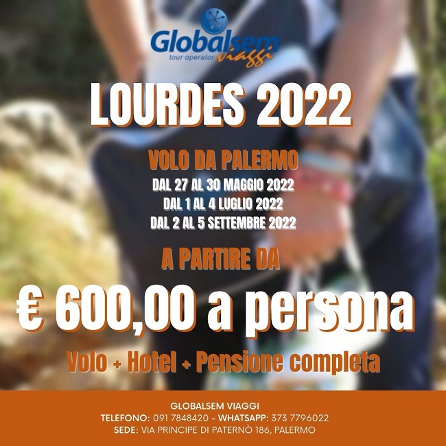 VIAGGIO A LOURDES 2022 - Pellegrinaggio con Volo da Palermo