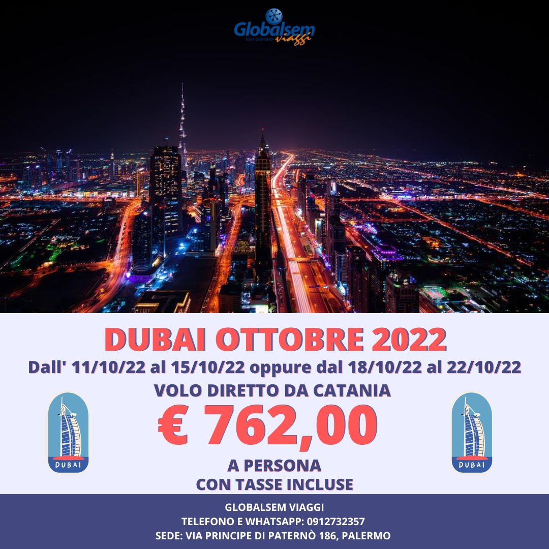 DUBAI 2022 - Partenza da Catania