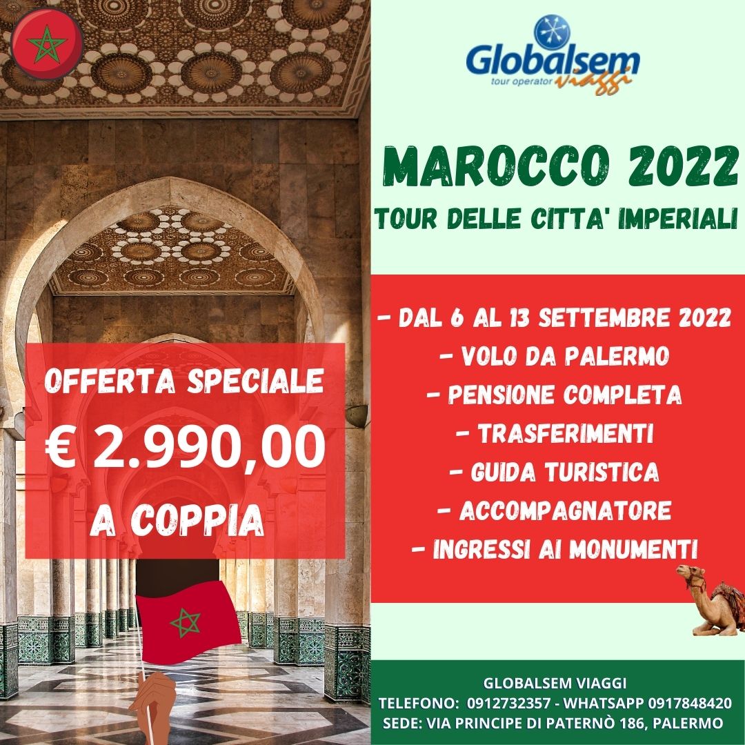Marocco - Tour delle città imperiali - Volo da Palermo