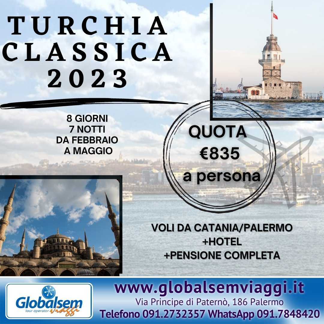 TURCHIA CLASSICA-TOUR 2023, da Catania e Palermo. Una favola in Turchia, ad occhi aperti!