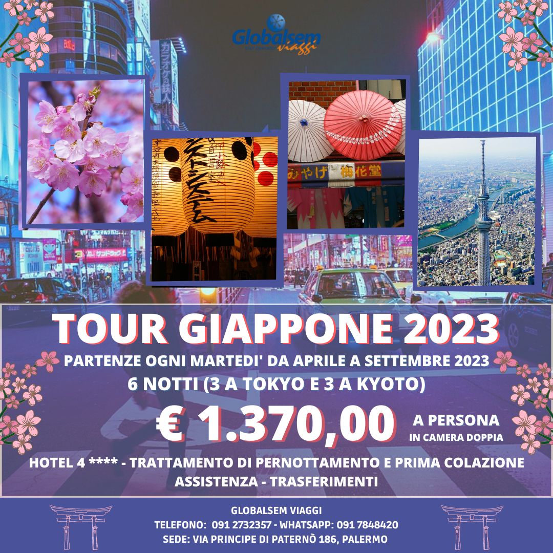 TOUR GIAPPONE 2023 - Partenza dall'Italia