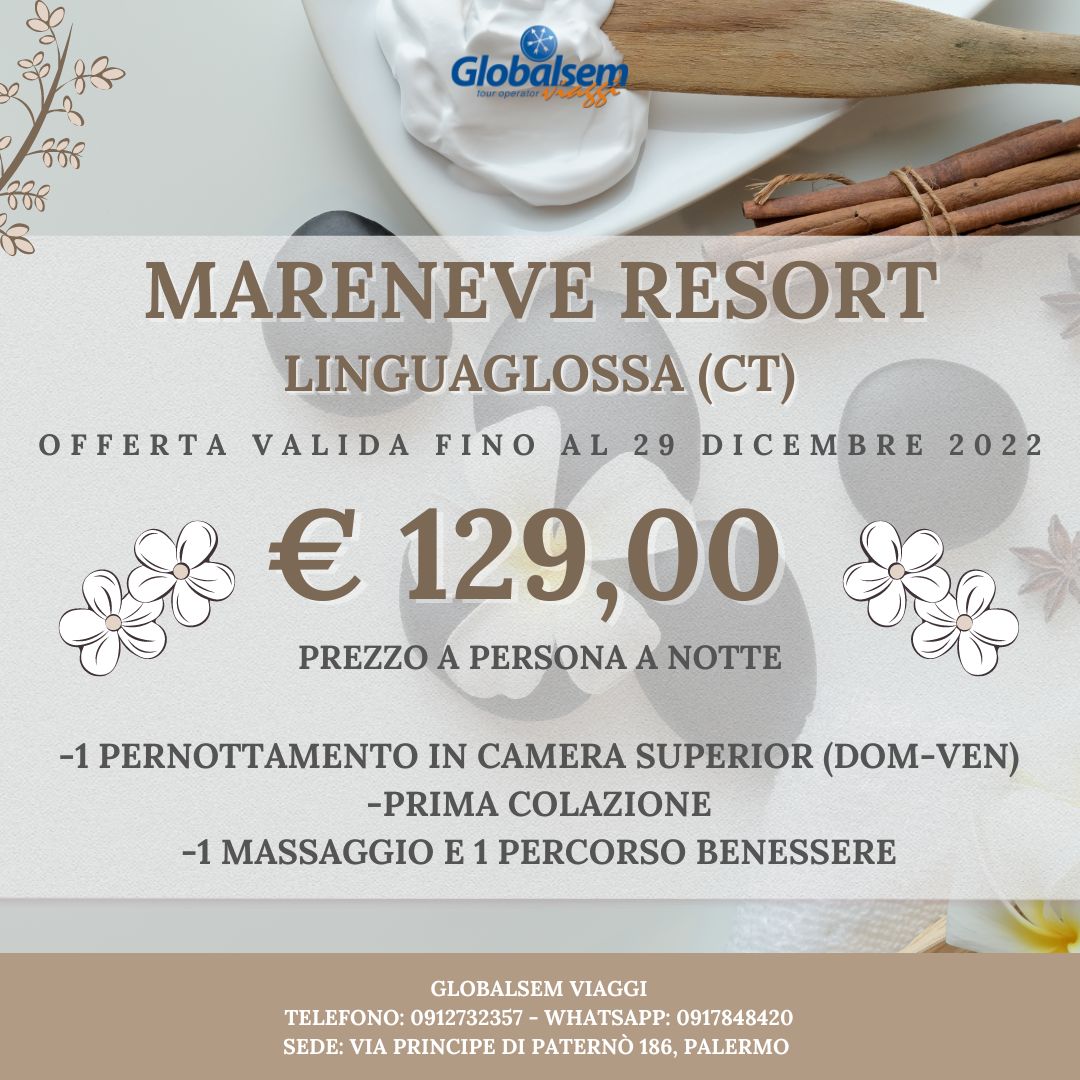 RELAX e BENESSERE al Mareneve Resort 2022- Linguaglossa (CT) - Sicilia