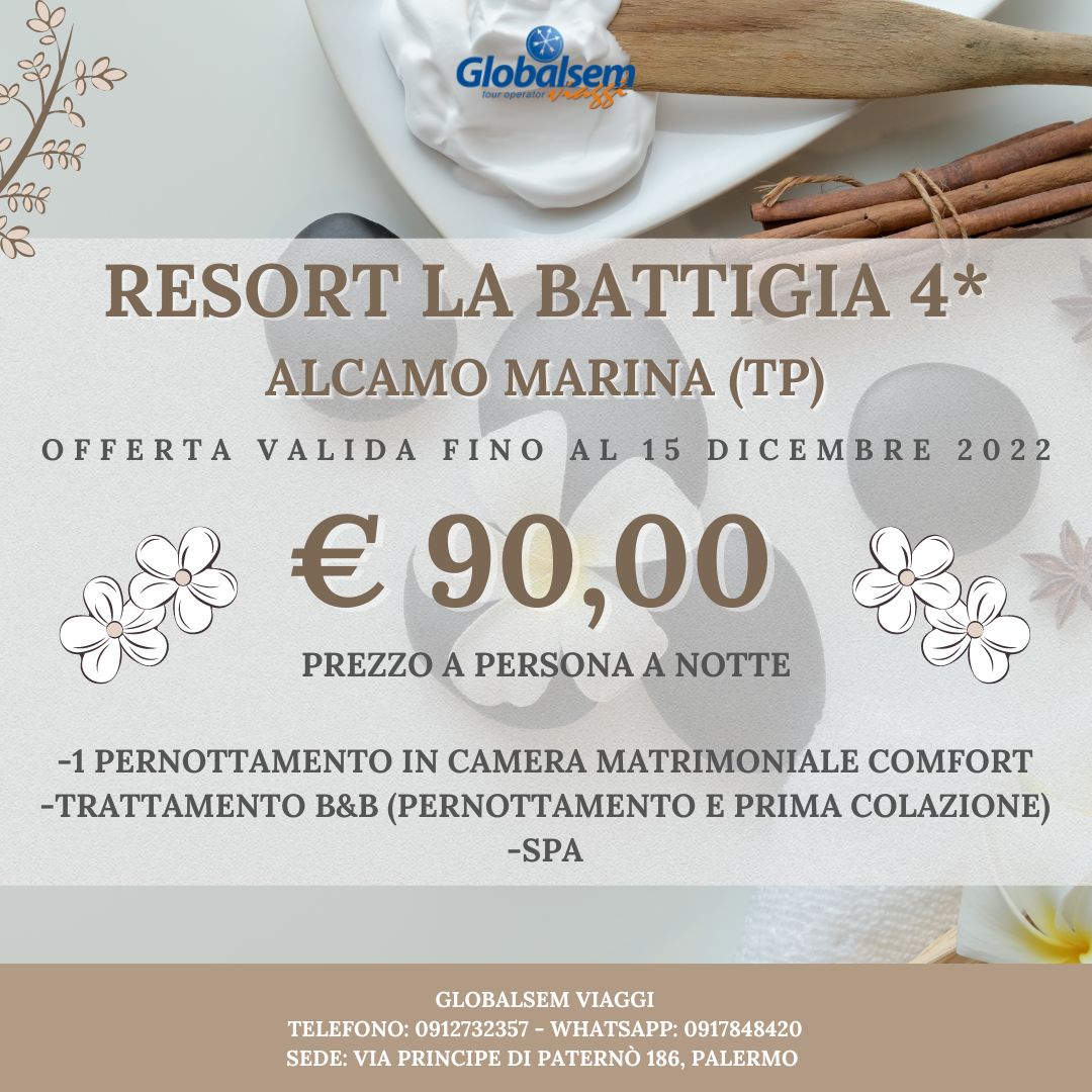 RELAX e BENESSERE al Resort La Battigia - Alcamo Marina (TP) - Sicilia