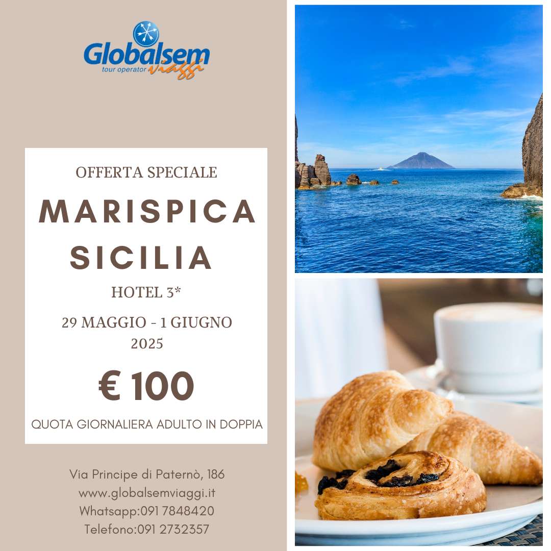 HOTEL 3* MARISPICA (SICILIA), dal 29 MAGGIO al 01 GIUGNO 2025