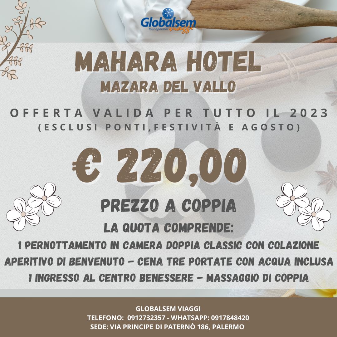 COCCOLATI al MAHARA HOTEL - Mazara del Vallo - Sicilia