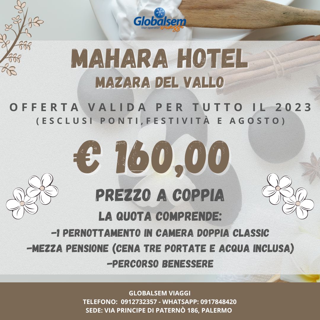 FUGA IN RELAX 2023 al MAHARA HOTEL - Mazara del Vallo - Sicilia