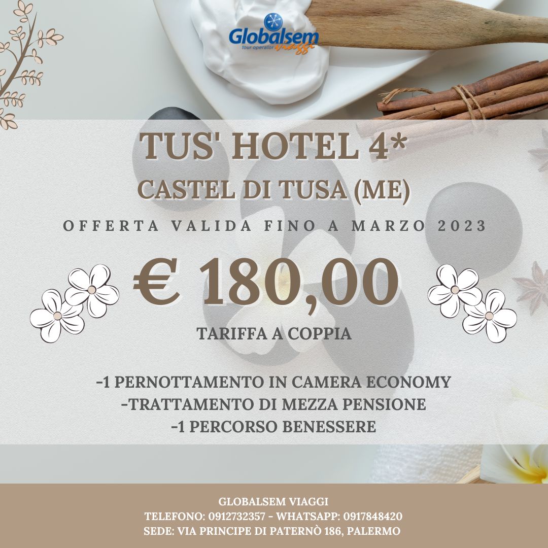 RELAX e BENESSERE al Tus' Hotel 2023 - Castel di Tusa (ME) - Sicilia
